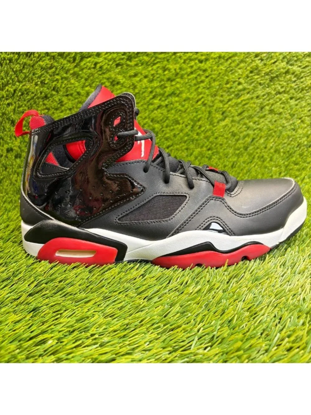 Nike Air Jordan Flight Club 91 Bred Mens Size 9 Black Basketball Shoes Sneakers